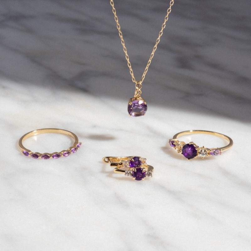 Solid Gold 2025 February Capsule Classic Amethyst Statement Ring