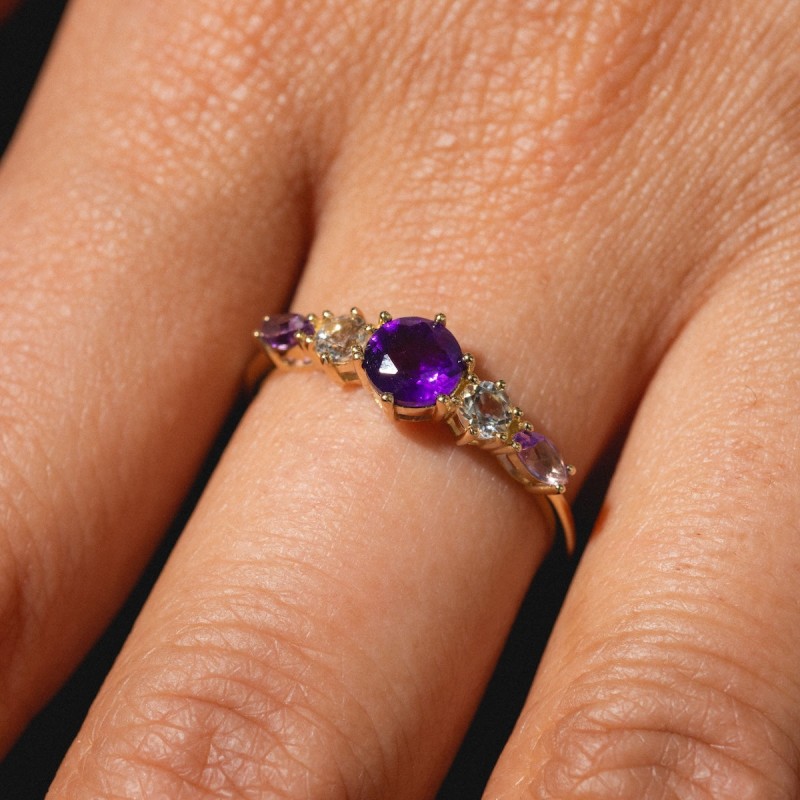 Solid Gold 2025 February Capsule Classic Amethyst Statement Ring