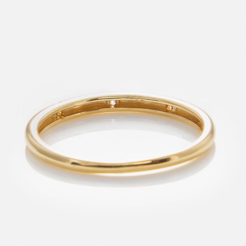 Solid Gold Starry White Sapphire Band