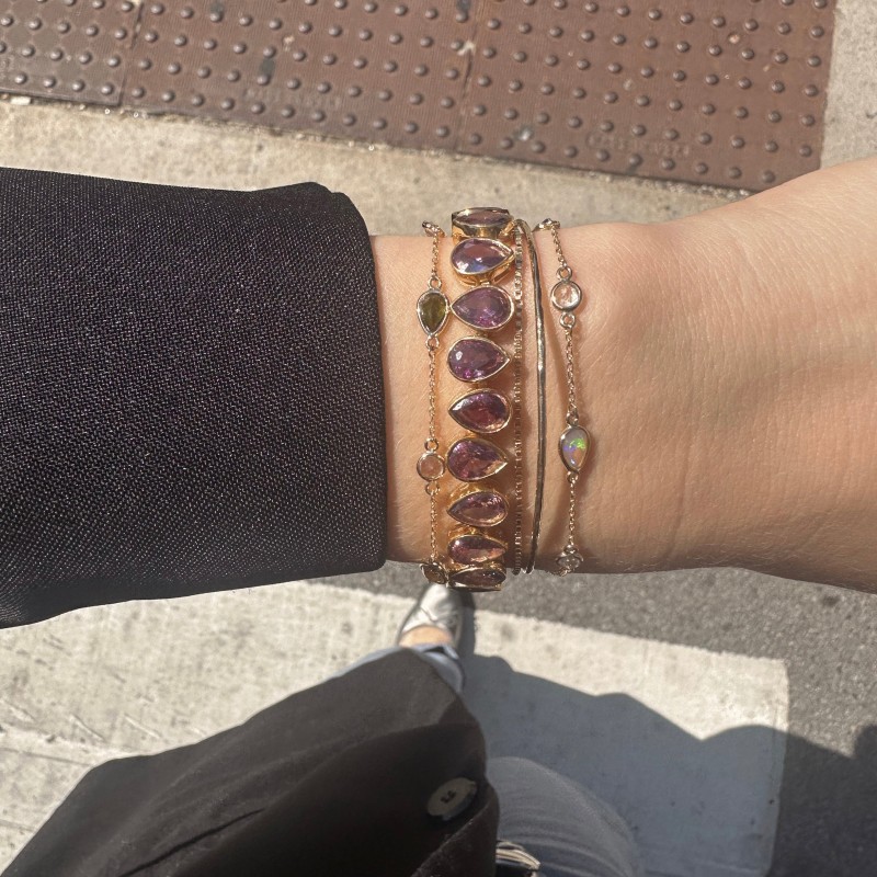 Solid Gold Structured Bracelet