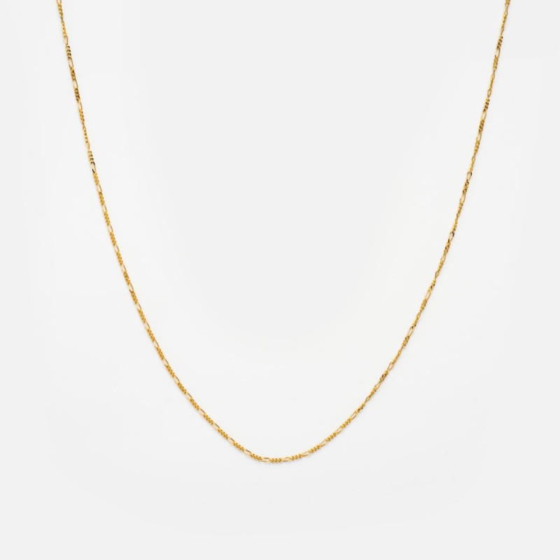 Solid Gold Figaro Chain