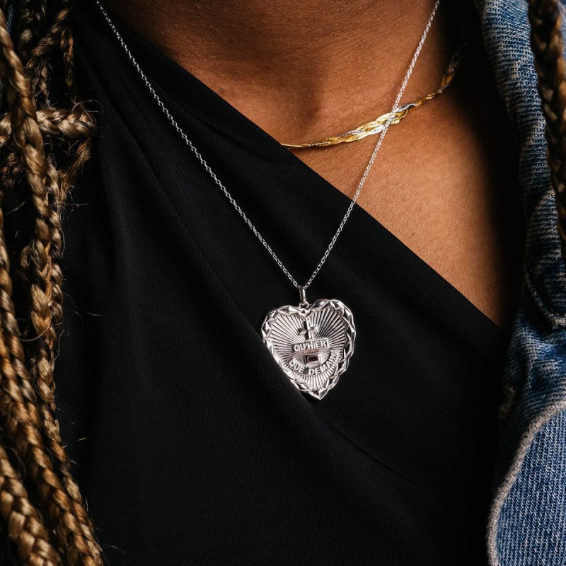 Qu'hier Que Demain Heart Pendant Necklace